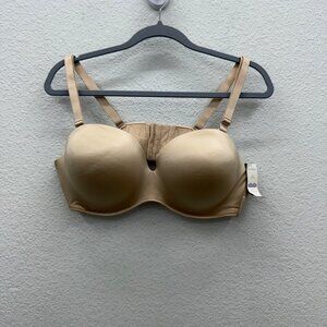 Cacique Bare Solution Multi Way Strapless Adjustable Bra Womens size 40D NEW